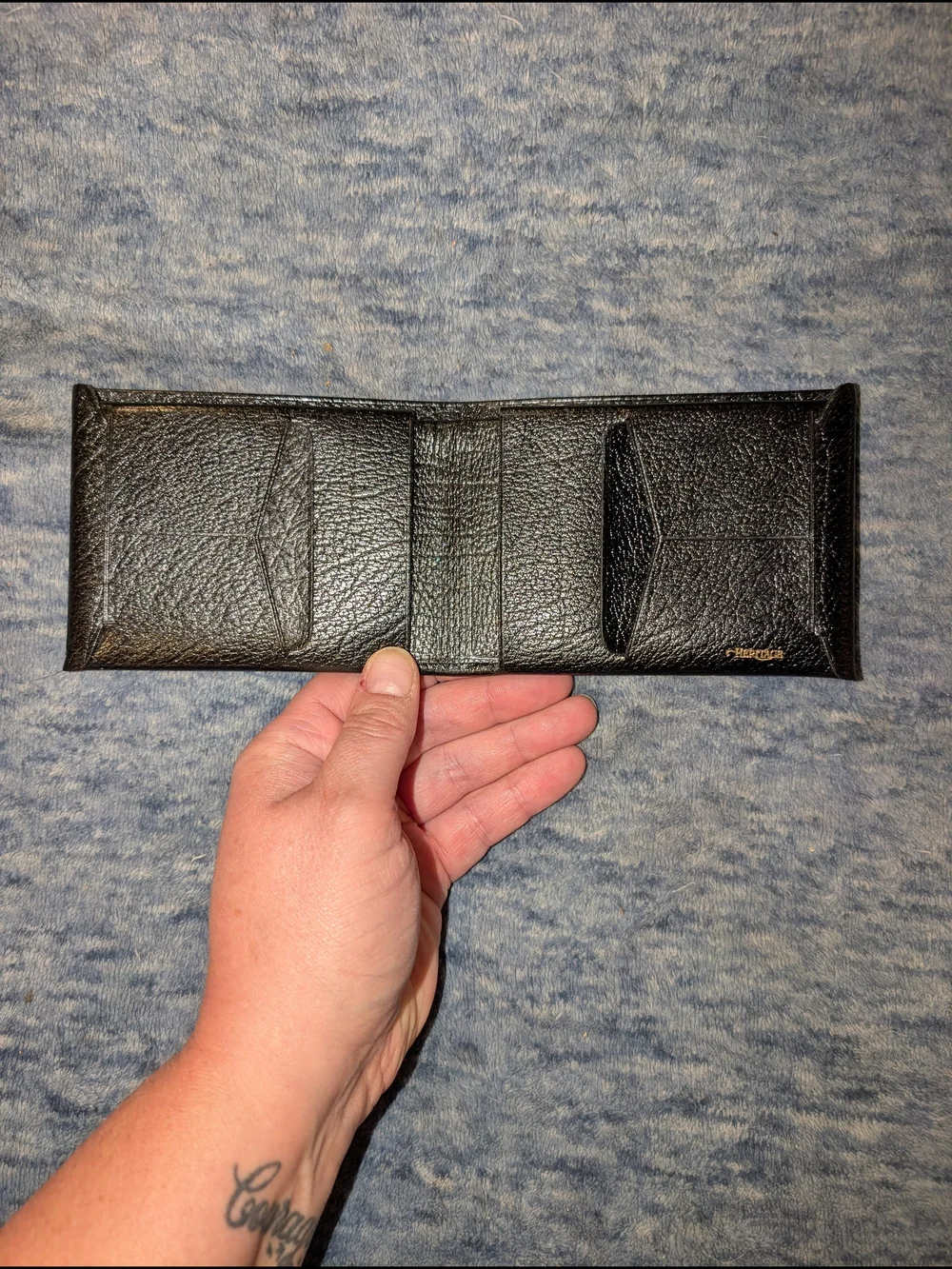 Heritage NWOT Black Leather Bi-Fold Wallet
